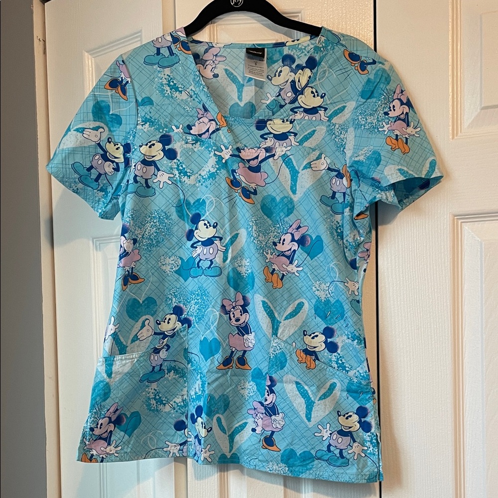 Disney Mickey and Minnie Scrub Top
